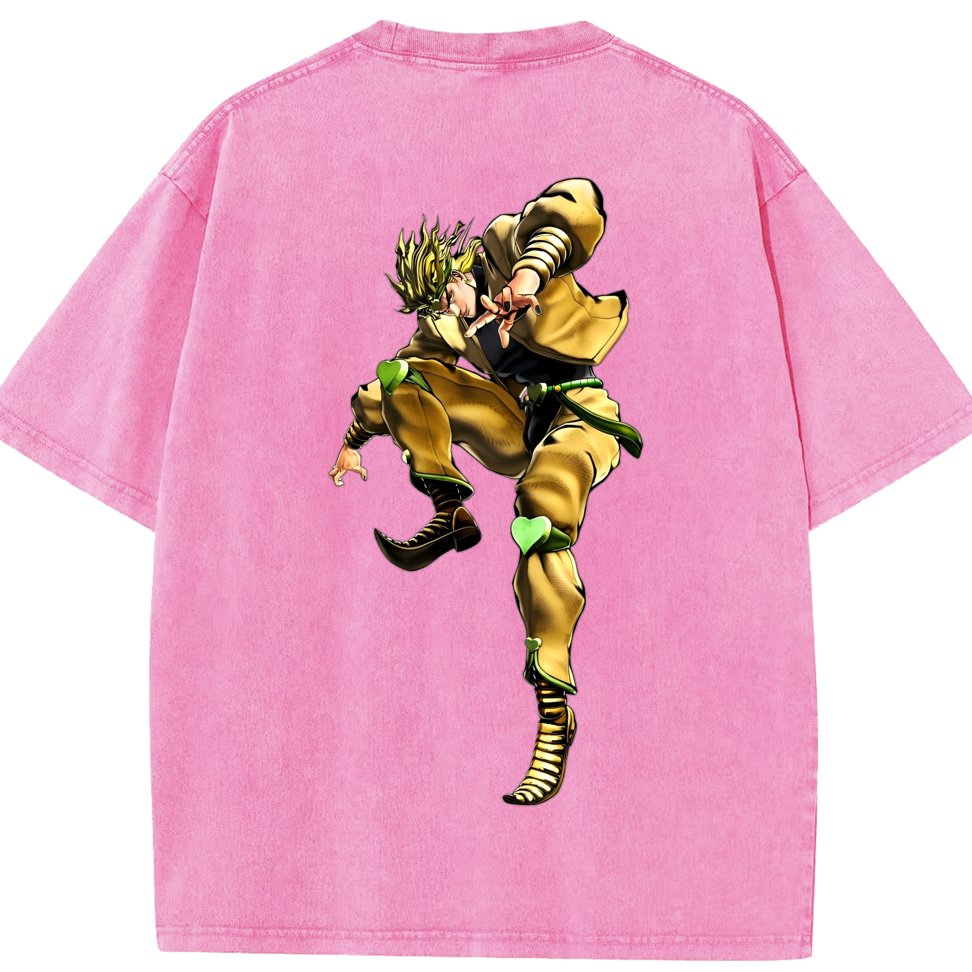 （画像用） ジョジョの奇妙な冒険 ディオ?ブランドー JoJo's Bizarre Adventure Dio Brando 綿100% ヴィンテージ風 半袖Tシャツ（背面プリント）